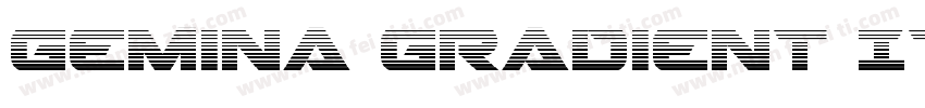 Gemina Gradient Italic字体转换